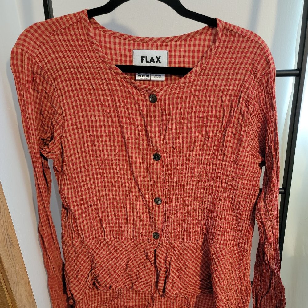 Gingham blouse top